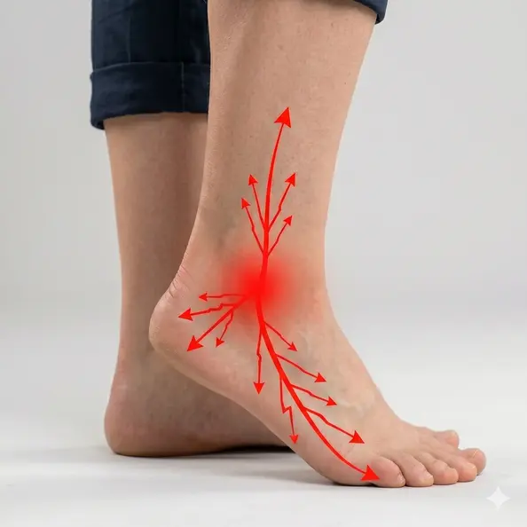 Cover image showing the foot and ankle region for foot and ankle exercises